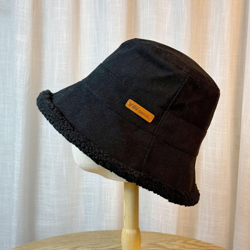Lamb Wool Double-sided Bucket Hat Women's Autumn and Winter Basin Hat Thickened Warm Windproof Cold Bucket Hat