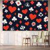 Full suit pattern of playing cards printing polyester wall tapestry suitable for use in living rooms bedrooms offices bars party
