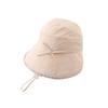 Princess Lace Trim Fisherman Hat Cotton Sun Protection Hat Wide Brim Hat  3-8 Years Old Girls