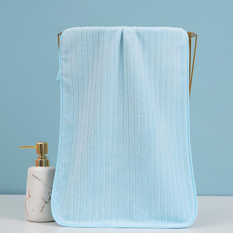 

Полотенце из полосатого кораллового флиса, быстросохнущее: Безворсовое, Плотное, Впитывающее, Мужское и Женское полотенце для лица. 35*75cm синий