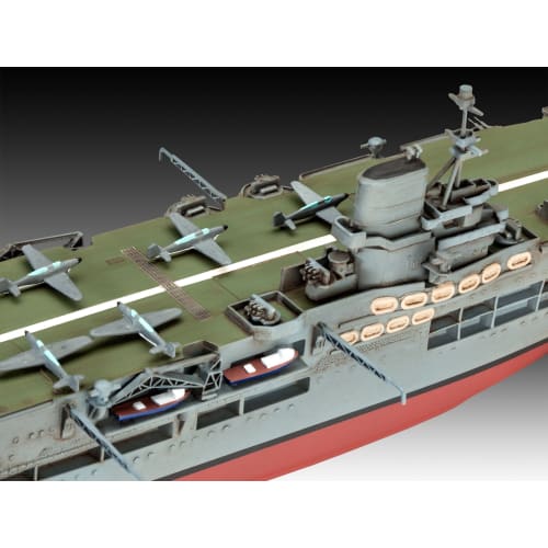 German Revell 1/720 Royal Navy HMS Ark Royal & Tribal-class Destroyer Plastic Model Kit 05149