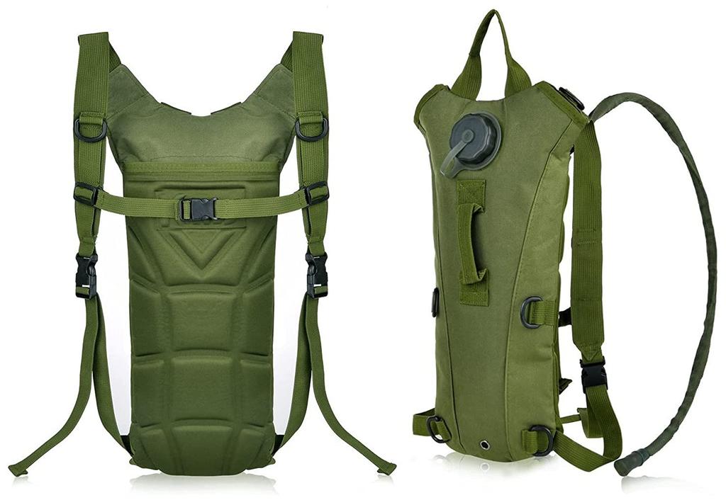 Rucsac cu sac de apă de 3L cu capacitate mare, cu camuflaj, ideal pentru și exterior, rucsac ușor și tactic cu model, ciclism, drumeție, alergare,