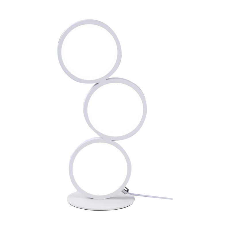 Dimmbare Tischlampe, intelligente Touch-Ring-Nachtlicht, Schlafzimmer, einfache, moderne Wohnzimmerlampe, monochrome Kreis-Schreibtischlampe