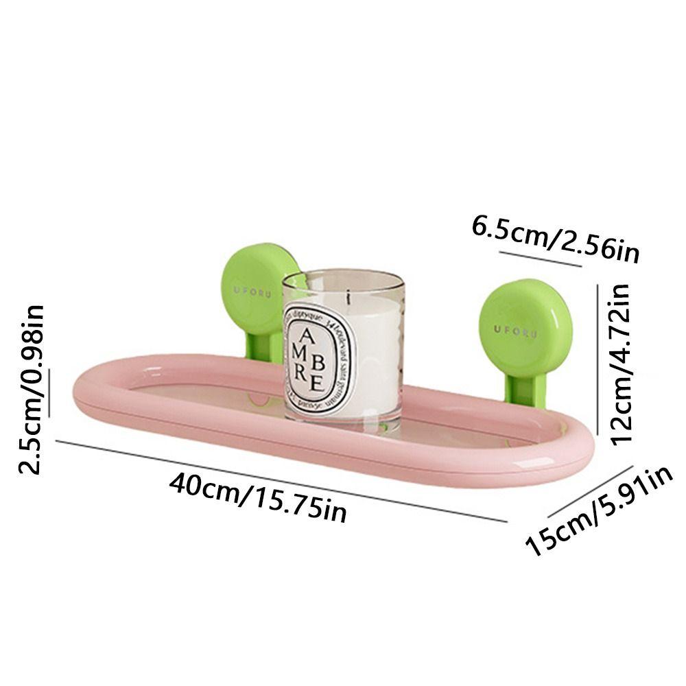Free Punch Suction Cup Storage Shelf Drainable Toiletries Organizer  Bathroom Accessories