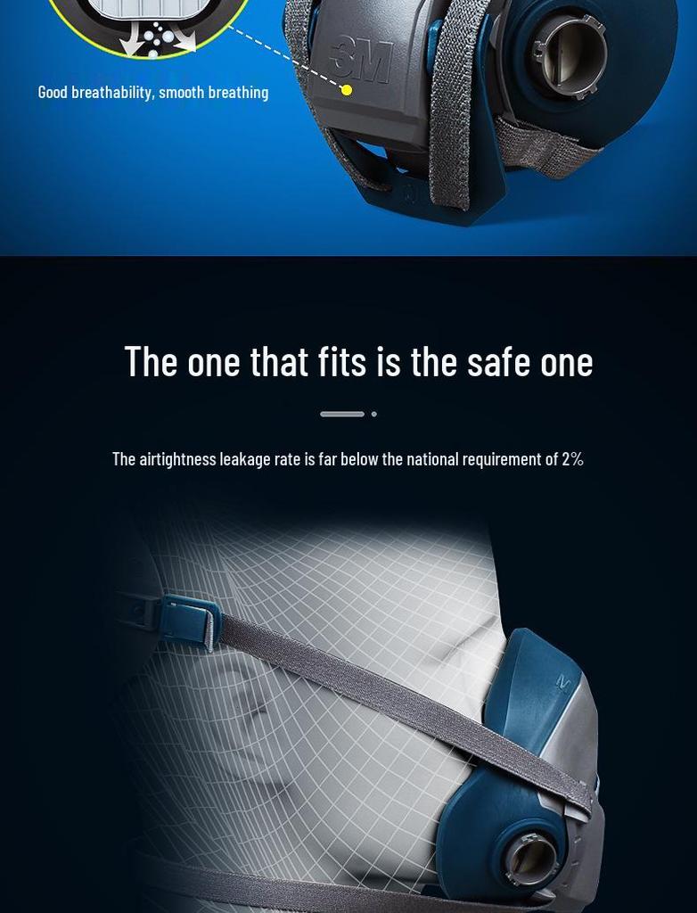 3M Quick Latch Silikon Halvmask med Filter och Patron