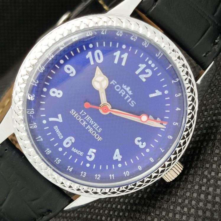 

REFURBISHED FORTIS WINDING SWISS MENS WRIST BLUE DIAL WATCH 622c-a416820-2 lot622c-a416820
