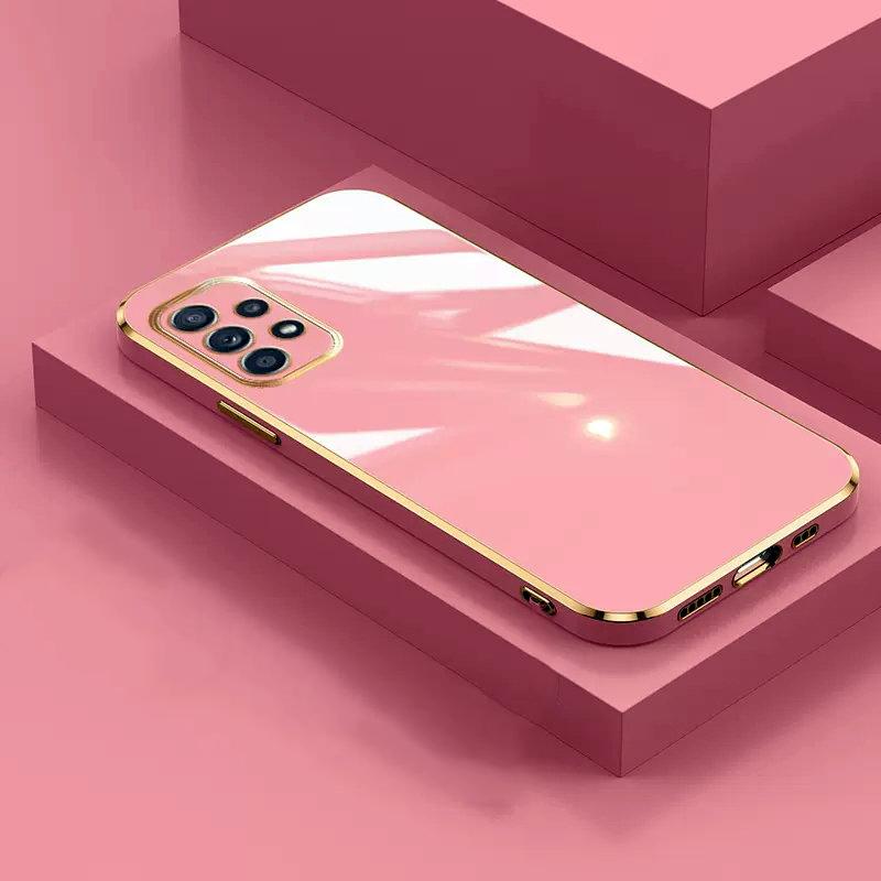 Glossy Plated Phone Case For Samsung Galaxy S23 S22 S21 S20 FE Plus Ultra A14 A24 A34 A54 A04S A13 A32 Silicone Protector Cover