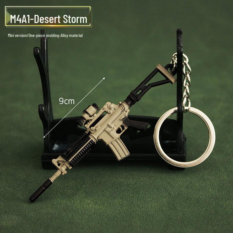 PUBG Chicken Dinner Mini Legierung Schlüsselanhänger: RPG, Raketenwerfer, Desert Eagle, Revolver, SVD, Beretta Waffenanhänger.