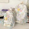 Schoolbag Children Elementary School Girls High School Large Capacity High Appearance Ins Striped Backpack
