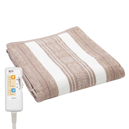 KODEN Electric Blanket, Comforter and Floor Mattress, 188 x 130 cm, Brown, Washable, Antibacterial and Odor Resistant, Good Night/Good Morning Timer,
