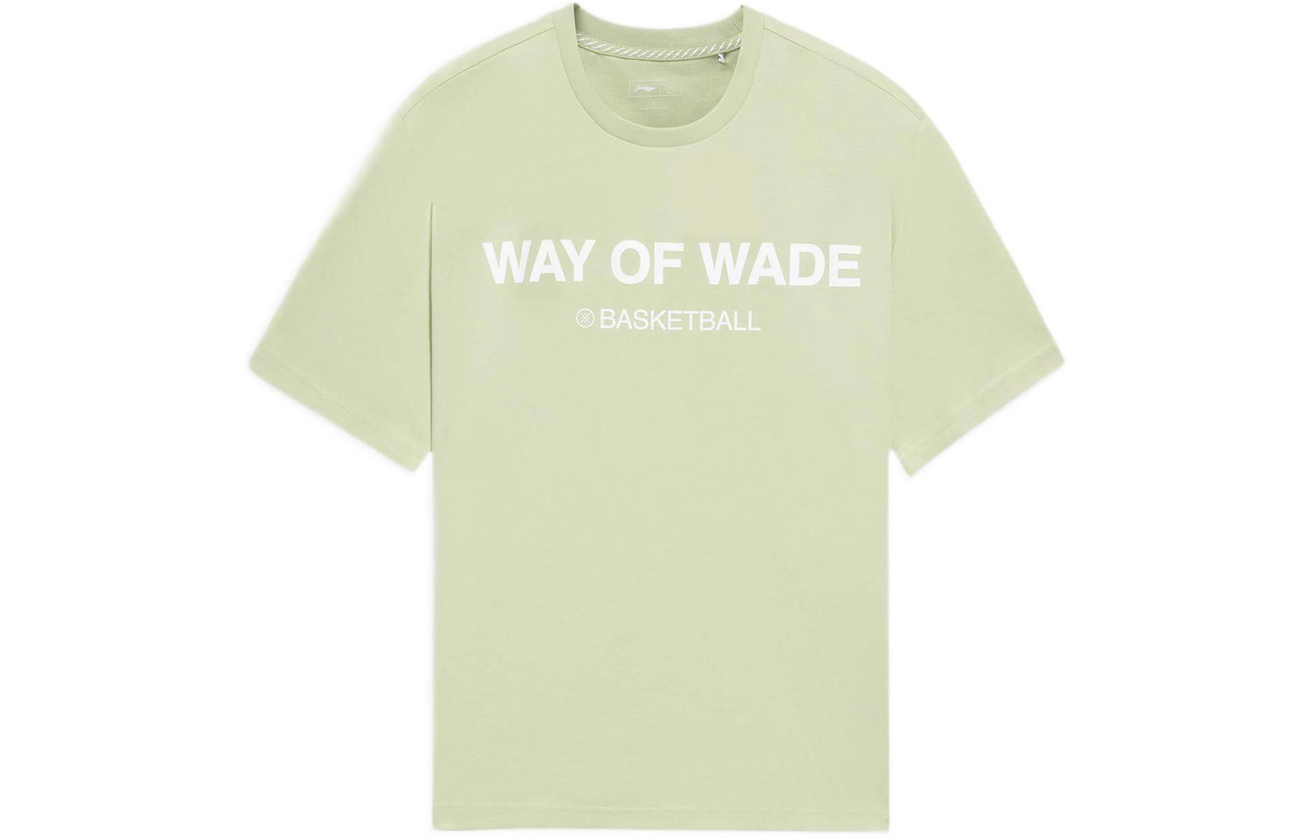 Li Ning Wade Collection T Shirts Men s Aqua Celadon Green Crew Neck Moderate Straight Fit AHSS439-5 XXL