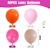 40pcs Hot Pink Orange Balloons, 10 Inch Latex Balloon for Birthday Bridal Shower Wedding Engagement Summer Party Decorations