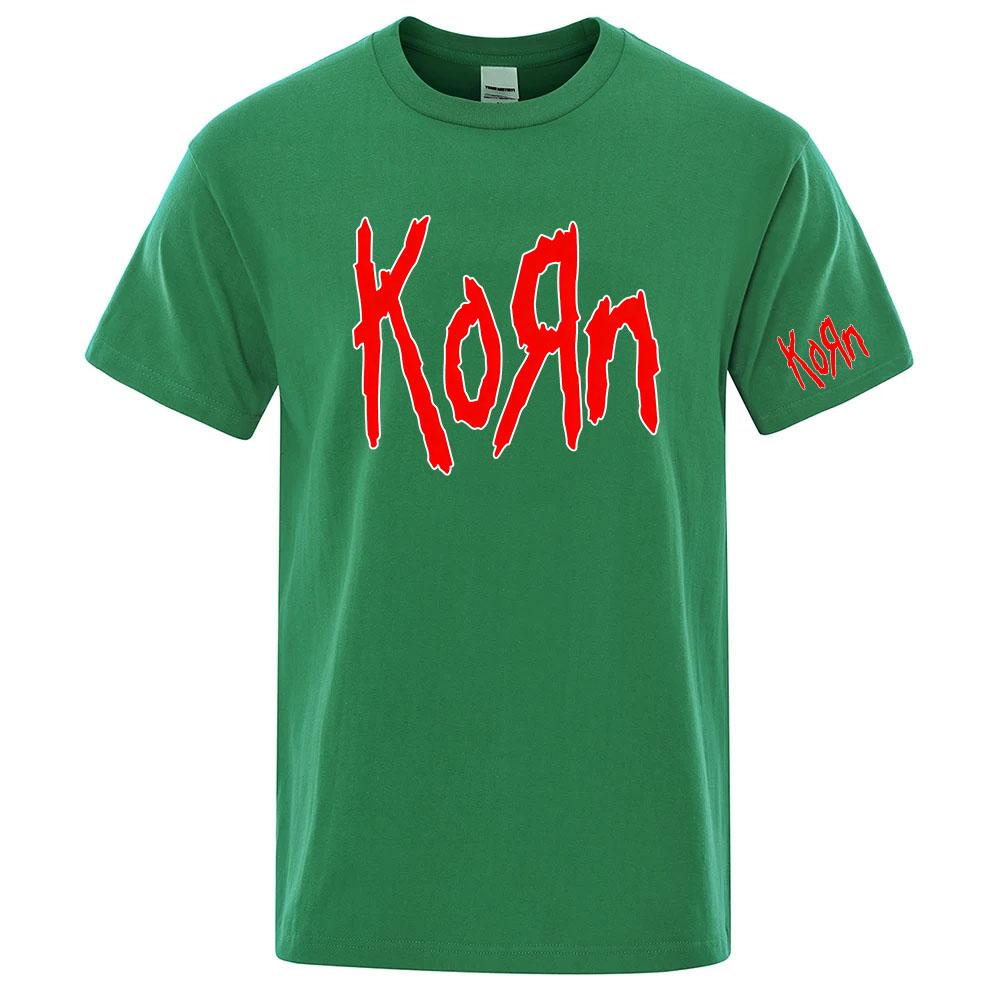 Korn Metal Rock Band Unisexs Regular Shortsleeved Shirts Are Suitable For Summer Roundneck Shirts T Shirt