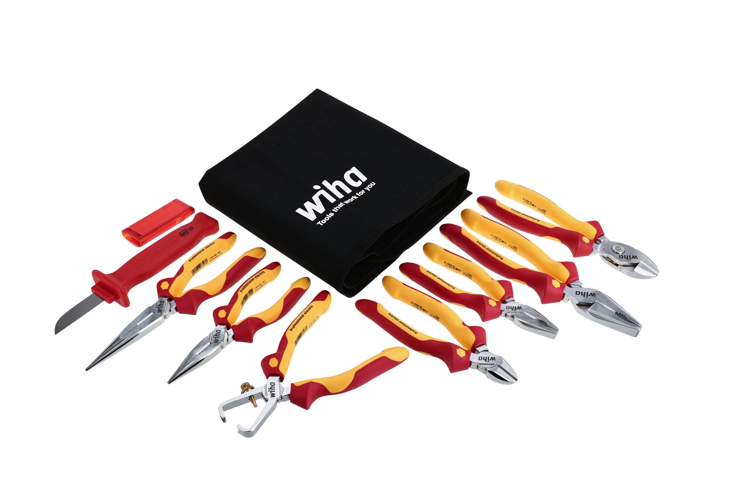 

Wiha 32889 Insulated Pliers and Cutters Set In Canvas Pouch, 8 Piece