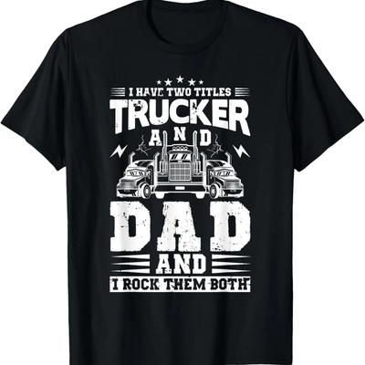 Vtipné umění řidiče kamionu Táta Trucker Muži Milovník jízdy kamionem Tričko