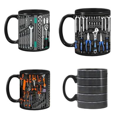 Unique Industrial Designs Ceramic Drinking Cup For Enthusiasts Mechanic Toolbox Coffee Mug with Ergonomic Handle