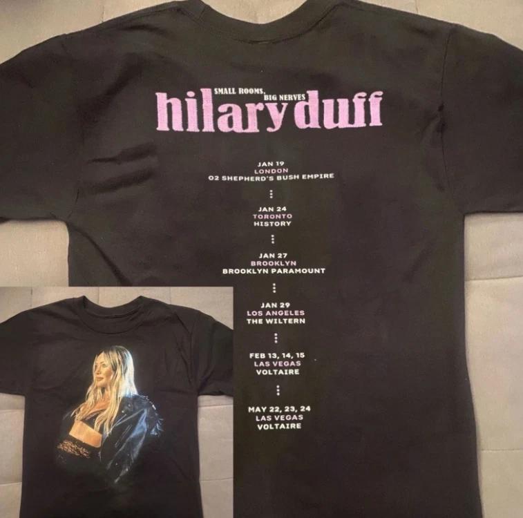 Hilary Duff Small Rooms Big Nerves Tour 2026 T shirt S