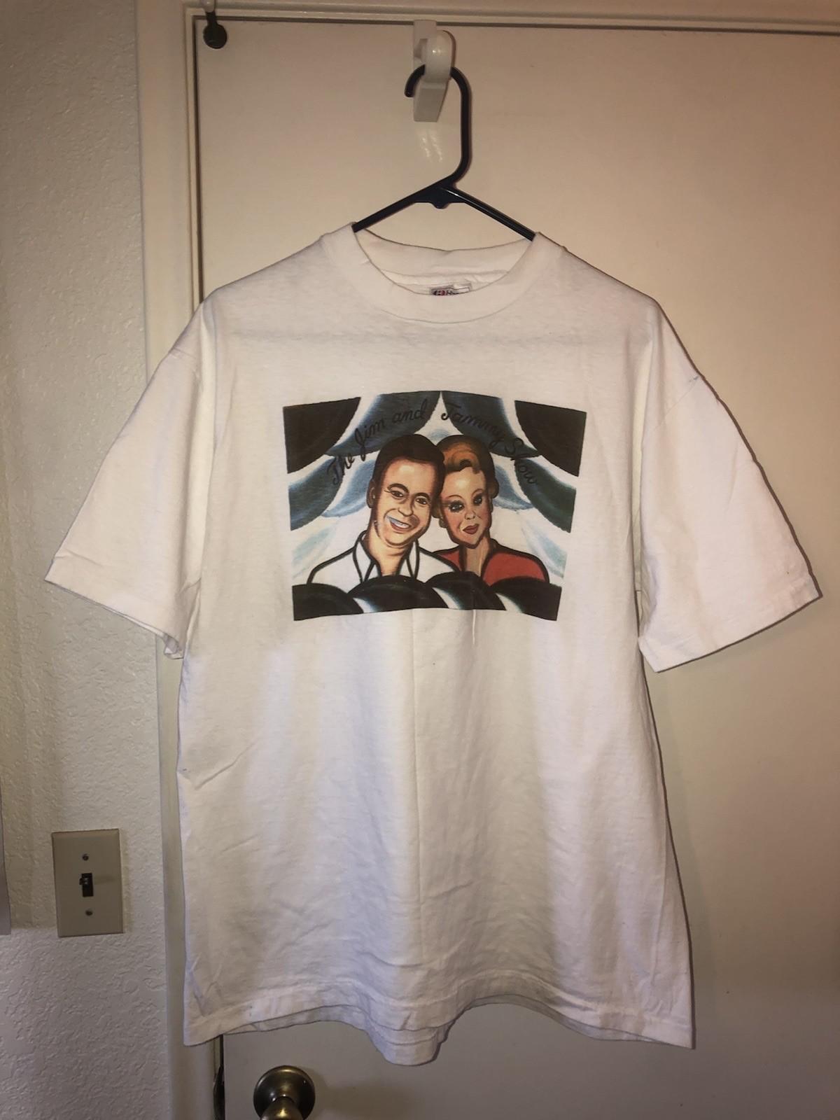 VTG 80s Roger Brown Jim & Tammy Show Shirt Museum Of Contemporary Art Chicago XL Unisex T-Shirt XXXL