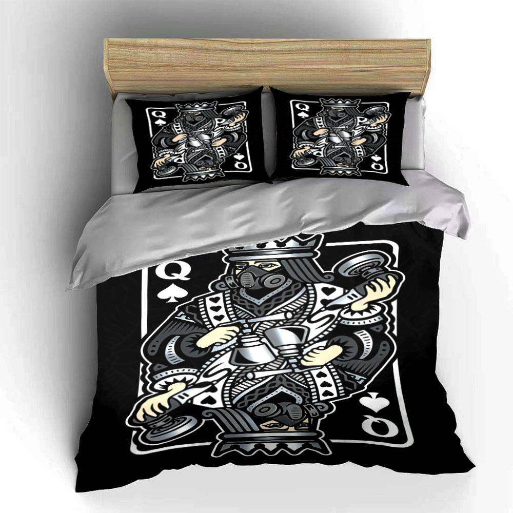 Queen of Spades design. Bedding sets Duvet cover sets Duvet covers Pillowcases(1 * Duvet Cover 2 * Pillowcases without duvet insert)