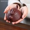 180ml Classic Yixing Purple Clay Teapot Raw Ore Purple Mud Filter Tea Pot Hand Painted Stone Scoop Kettle Tea Sets Accessories