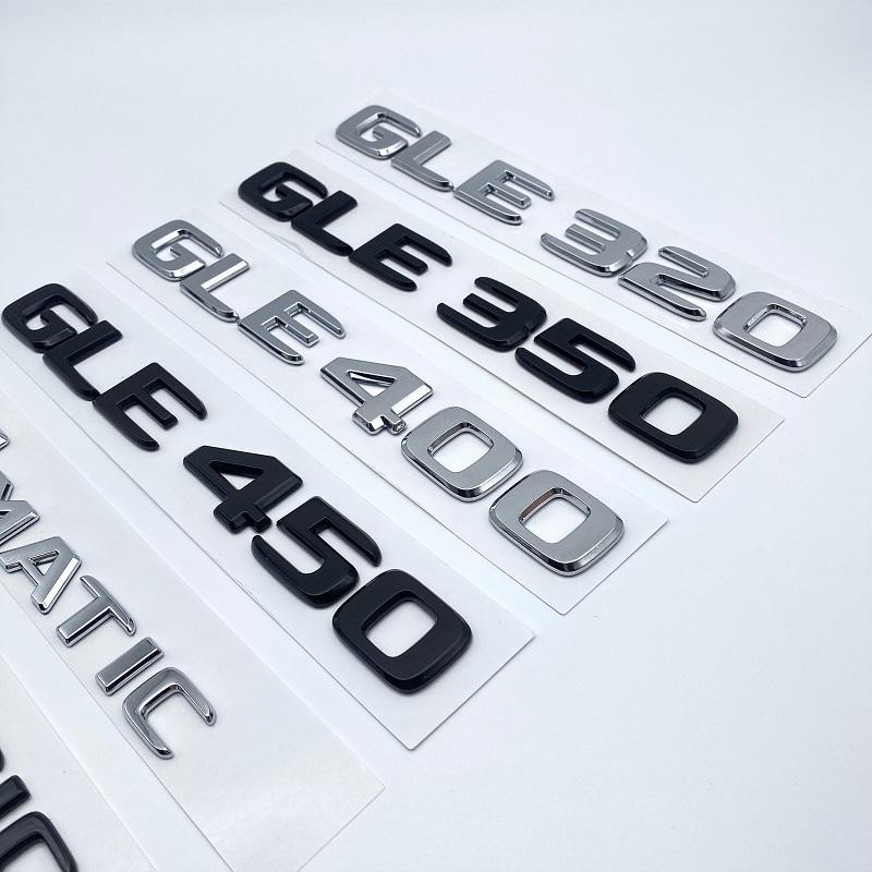 2017 Letras Emblema Emblema para Mercedes Benz GLE250d GLE300d GLE350d GLE400 GLE450 4Matic Estilo de Carro Porta-malas Placa de Identificação Adesivo