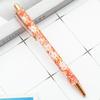 Cute Cartoon INS Print Pen Luxury Heart Flower Pens Portable Press Metal Pen  Office Supplies