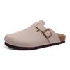 Fashion Kidmi Women's Genuine Suede Clogs Soft Footbed Leather Potato Shoes Comfort Slip On Clogs with Arch Support Fashion Home Slipper