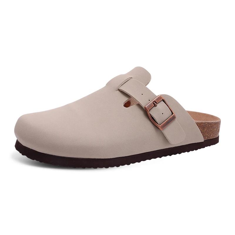 Fashion Kidmi Women's Genuine Suede Clogs Soft Footbed Leather Potato Shoes Comfort Slip On Clogs with Arch Support Fashion Home Slipper
