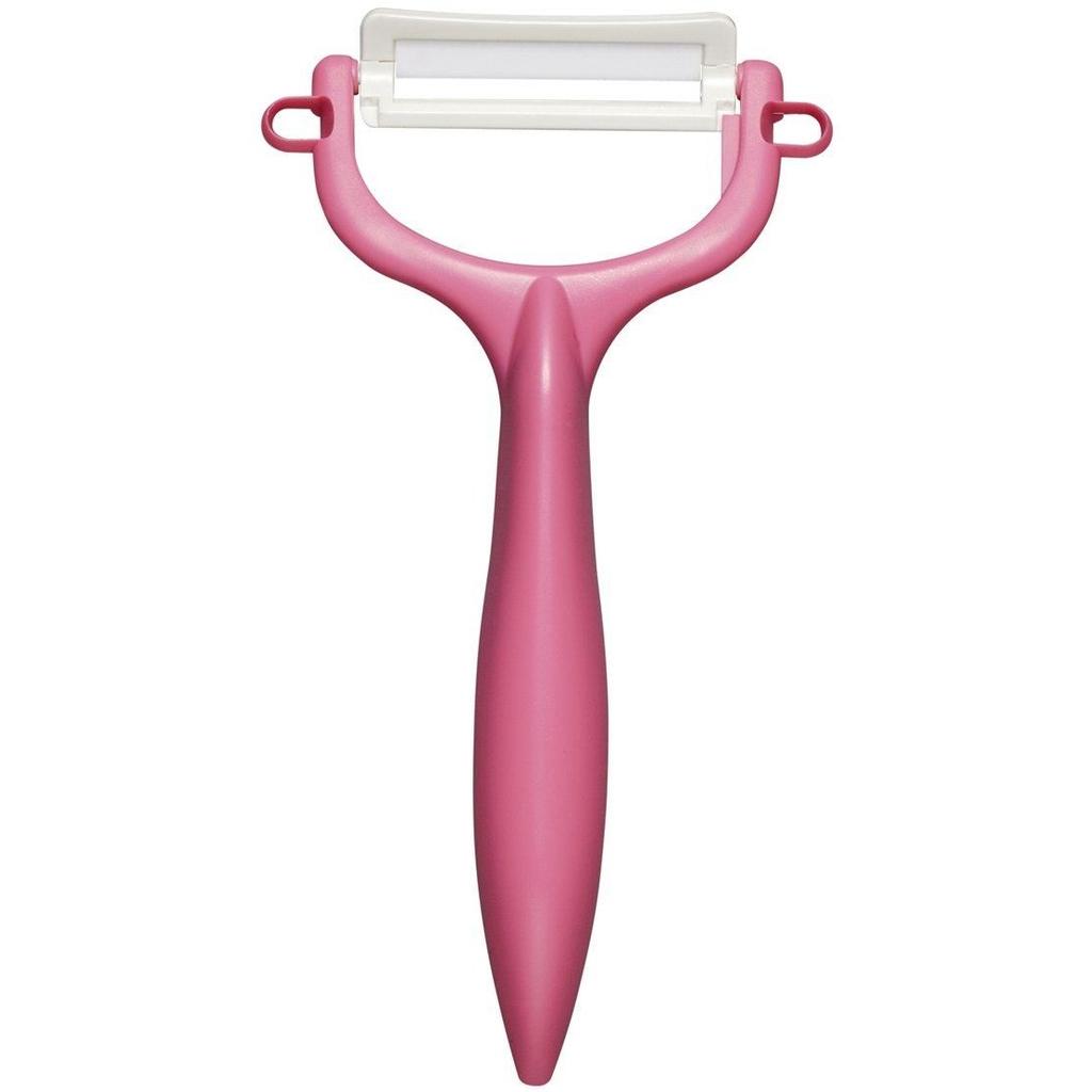 Kyocera Ceramic Peeler Peeling Tool Rust-Free T-Type Long-Lasting Sharpness Non-Metallic Transfer Disinfection Bleach OK Pink CP-99 PK