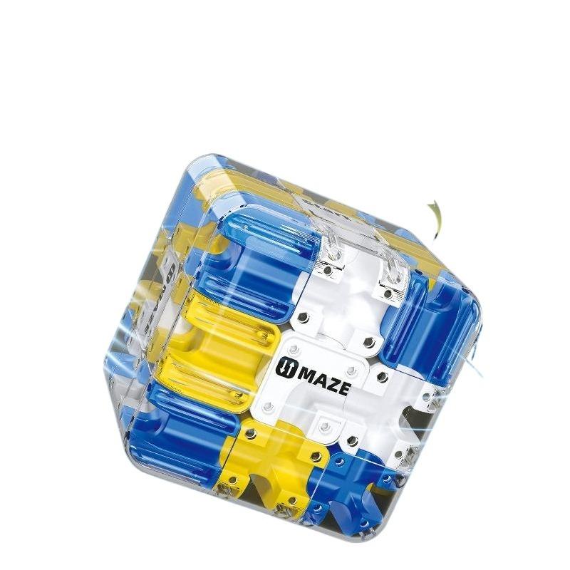 D Maze Fidget Cube - Dual Mode Educational Puzzle Toy for Kids/Adults, Stress Relief & Logic Training with 6-Side Challenges