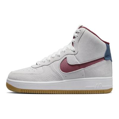 נעלי סניקרס לנשים Air Force 1 היי סקאלפט זמש אפור סאמיט-לבן כחול ולריאן לבן DC3590-104