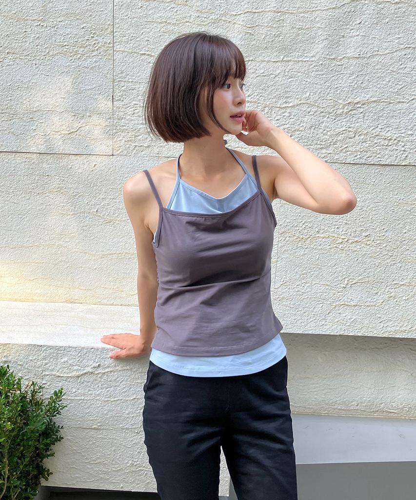 Ollibeudeollibeu Halter Neck Top & Sleeveless Set Oe6Me4140