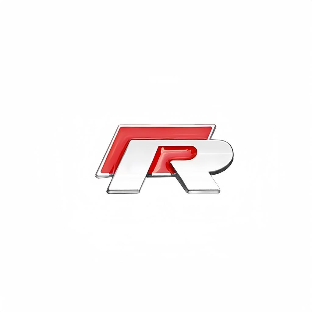 TCFJN1 3D Metal R Logo Sticker Car Rear Trunk Body Emblem Sticker For VW Golf 5 6 7 MK7 MK6 Polo Jetta Scirocco Beetle Passat Tiguan