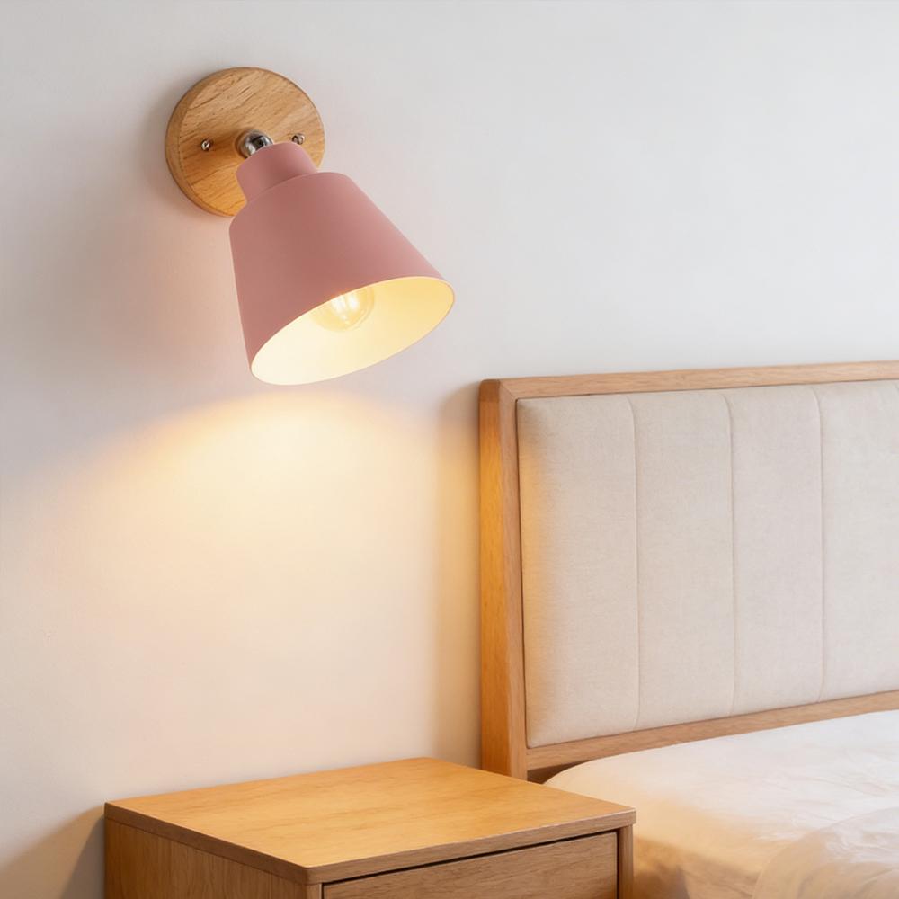 LED Wall Light E27 Bulb Replaceable 85-265V 3 Color Wall Lamp Bedside Light Living Room Bedroom Wall Sconce Decor Lighting