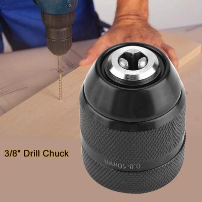 All-Metal Electric Drill with 10mm Hand-Tight Chuck, Impact Hammer, and Hexagonal Handle Conversion.