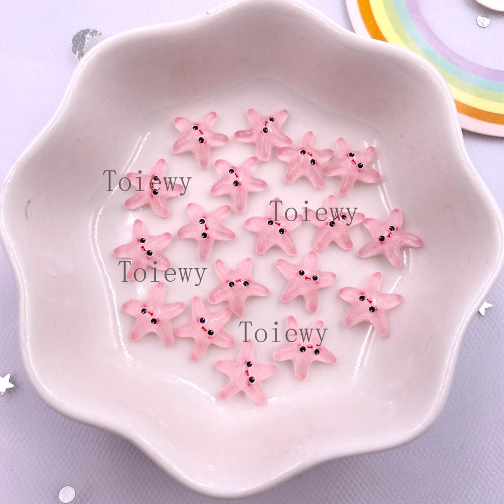 50pcs Resin Mini Colorful Mermaid Tail Shell Starfish Seahorse Conch Flatback Rhinestones Figurine Nail Art DIY Scrapbook Crafts