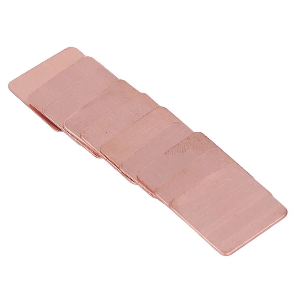 20 buc. Șaibă radiator din cupru Conductivitate termică puternică Pad termic din cupru pentru CPU GPU laptop 0,3 mm