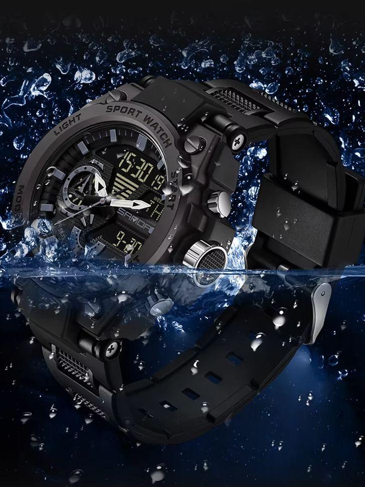 Sanda3302 Men's Digital Fashion Waterproof Outdoor Sports Multifunctional Electronic Watch