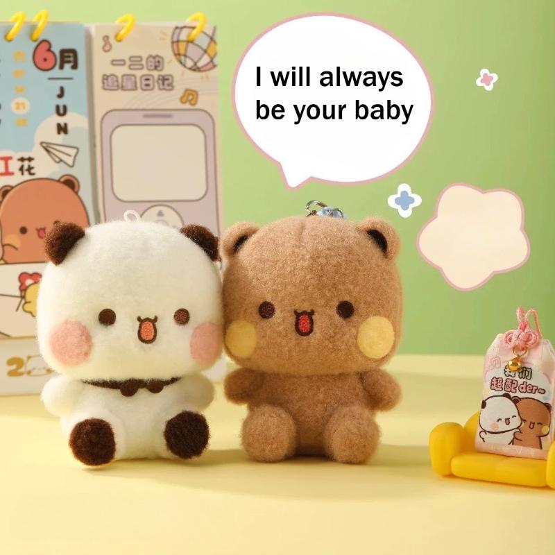 Cute Original Bubu Dudu Plush Keychain Super Soft Cartoon Bag Pendant Cute Kawaii Stuffted Doll Soft Plushie Accessories Couple Gifts