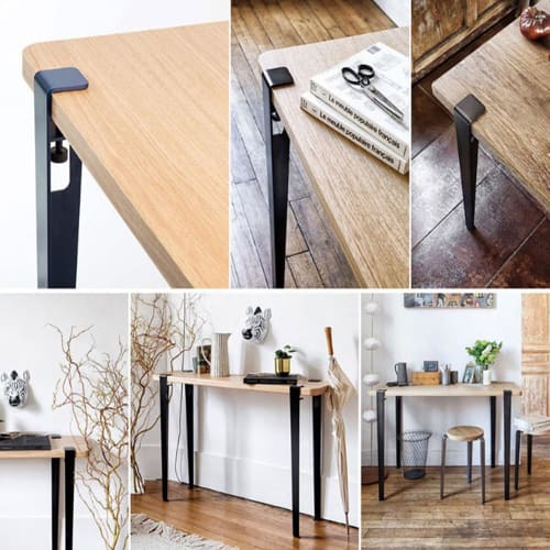 F-Shaped Table Legs, Furniture Legs, Clamps, Iron Legs, Support Legs, Table Feet, Work Table Legs, Desk Legs, Removable Metal Adjustable Table Legs, D