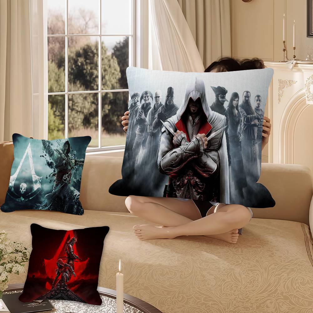 A-Assassin s Creedes Cushion Cover Car Throw Pillow Case For Sofa Car Christmas Gift