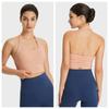 Hanging Neck Sling Sports Vest Women Slim fit With Chest Pad Outdoor Fitness Bra Running Top Yoga Underwear High Elastic