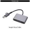 Video Adapter 5Gbps for Cellphone TV Laptop USB 3.0 to Dual HDMI-Compatible PD Converter 3 in 1 USB Dock Station Hub
