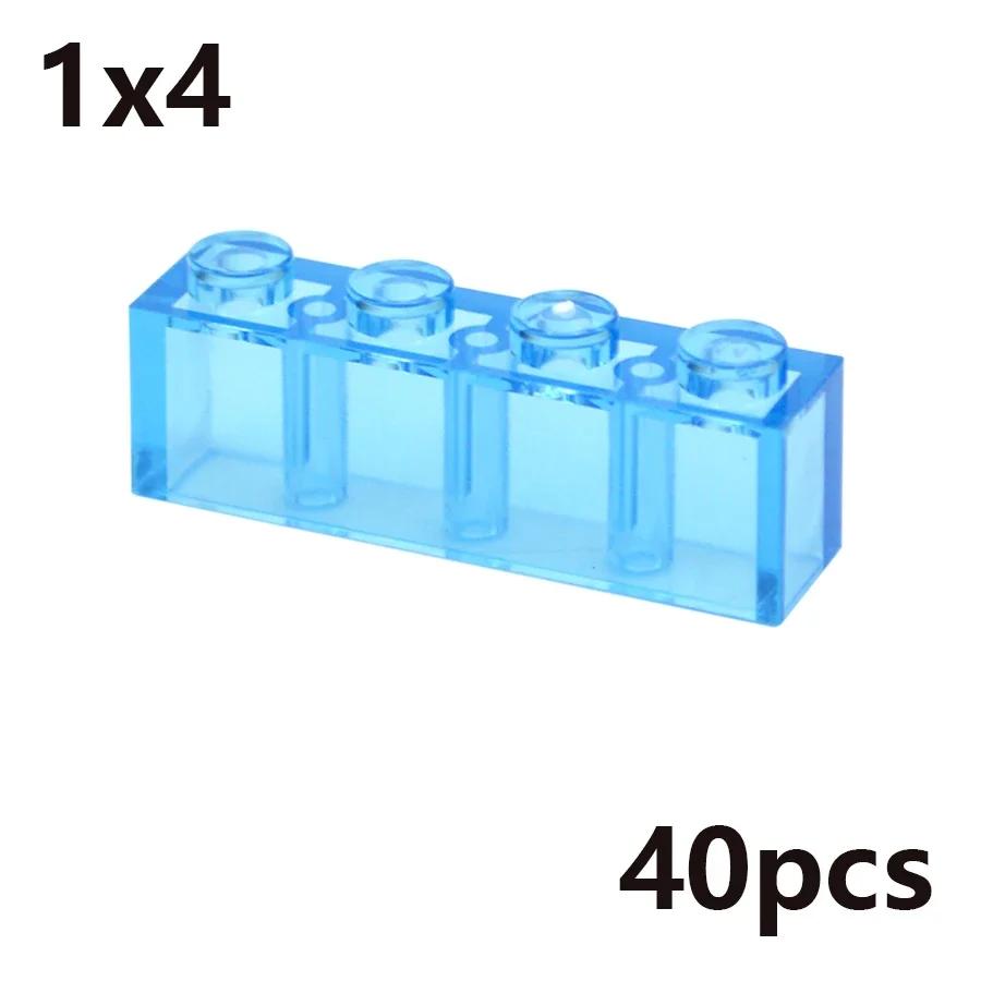 MOC Transparent Thick Building Blocks Figures 1x1 1x2 2x2 2x4 Dots Clear Brick Compatible Brand Educational Creative Toy for Kid