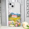 Pink House Holiday Home Grange Scenery Phone Case for iPhone 17 16 15 14 11 12 13 Pro Max 7 8 Plus 12 13 Mini X XS XR Soft Cover