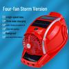 Six-Fan Multifunctional Cooling Hat with Solar Bluetooth Headlamp