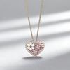 Xian Can 2025 S925 Silver Necklace: Colorful Heart & Mother-of-Pearl Flower, Fashionable Light Luxury.