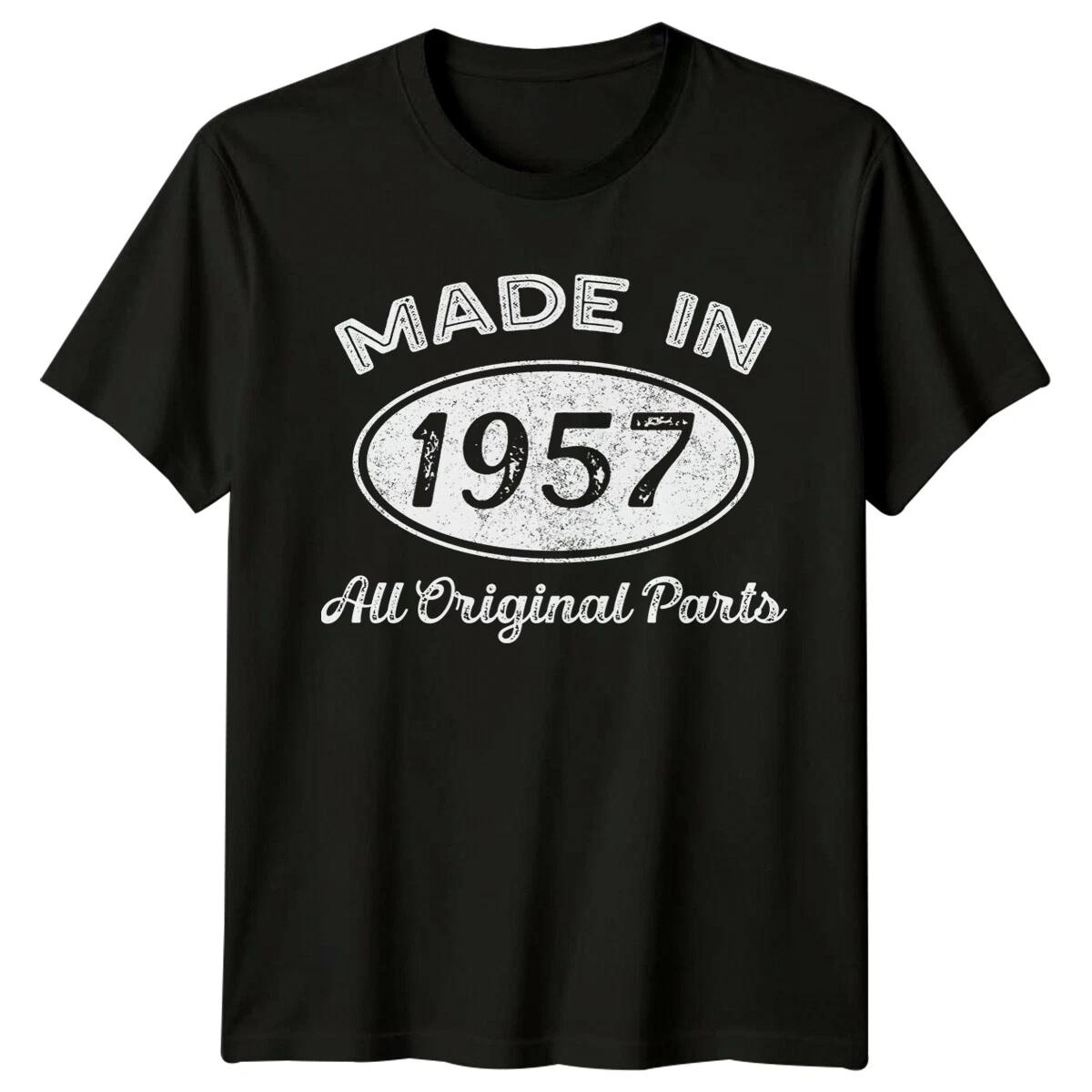 Made In 1957 Mens T Shirt 69th Birthday All Original Parts Gift XXL