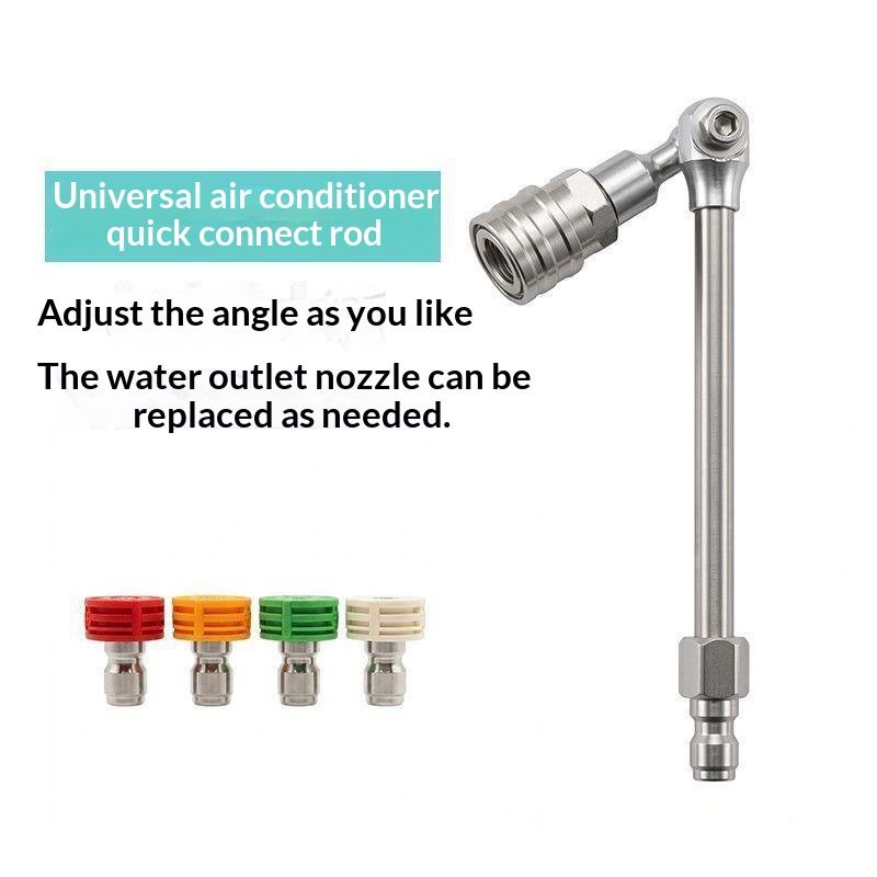High Pressure Washer Extension Wand Universal Rotary Nozzle Multi-Angle Spray for Air Conditioner & Deck Washing Jobs