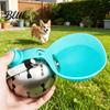 10 Oz Pet Water Bottle Portable Dog Ball Stainless Steel Bottle Leak-Proof Convenient Refill with Foldable Silicone Bowl for Outdoor Walks Travel